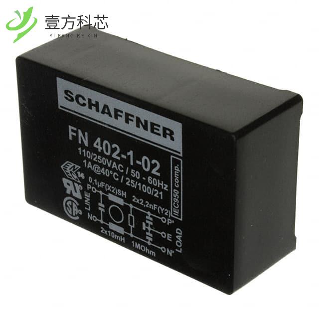 原厂原装FN402-1-02 LINE FILTER 250VAC 1A TH全新正品