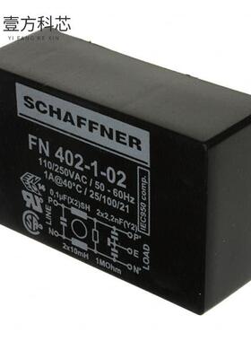 原厂原装FN402-1-02 LINE FILTER 250VAC 1A TH全新正品