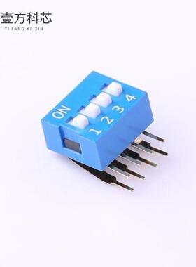 原厂原装DA-04BLP 4位,2.54mm,90度蓝色,侧插凸柄全