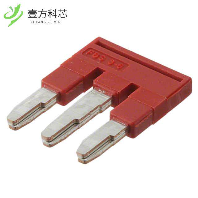 原厂原装3030242 JUMPER TERM BLK 3POS FLAT PIN全