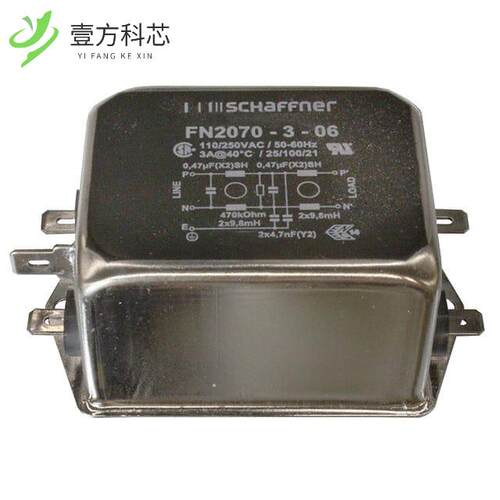 原厂原装FN2070-3-06 LINE FILTER 110/250VAC 3A