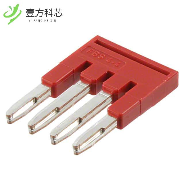 原厂原装3030132 JUMPER TERM BLK 4POS FLAT PIN全