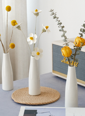 尤加利玫瑰干花花束ins家居装饰摆件天然真花束兔尾罗兰摄影道具