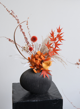 永生花绣球枫叶雪柳干花花束ins家居装饰摆件玄关电视柜家居装饰