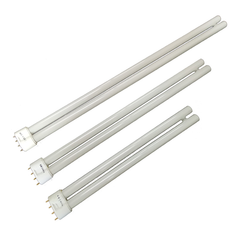 三基色h型节能平四针玻璃灯管55w36w24w电子镇流器吸顶h传统管