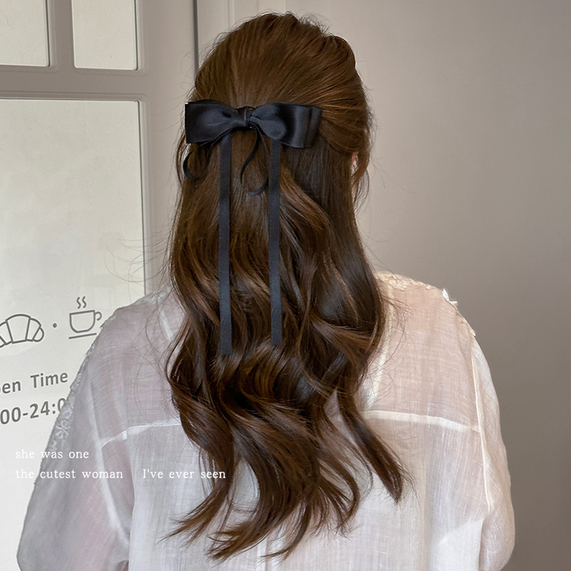 甜美气质蝴蝶结飘带发夹女鸭嘴夹