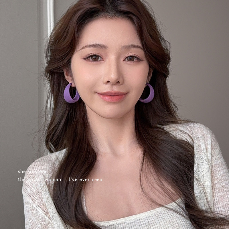 温柔法式紫色花朵耳环2025新款爆款耳饰耳钉女高级感几何耳坠耳圈,饰品/流行首饰/时尚饰品新,耳钉,淘宝优惠券,粉丝福利购,淘宝优惠卷