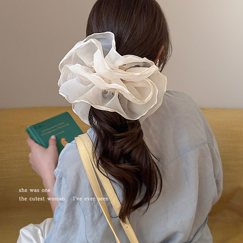 超大号仙气双层花边大肠发圈韩系