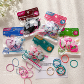 糖果色头绳女生高弹力发绳橡皮筋高马尾扎头发发圈儿童皮套头饰品