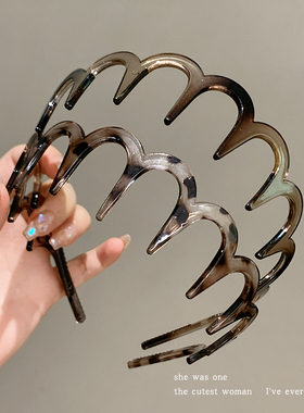 高颅顶波浪发箍女洗脸碎发整理头箍压发防滑神器发捆网红头饰发卡