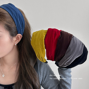 秋冬宽边丝绒发箍女款 发卡发饰 高颅顶洗脸头箍日常外戴高级感时尚