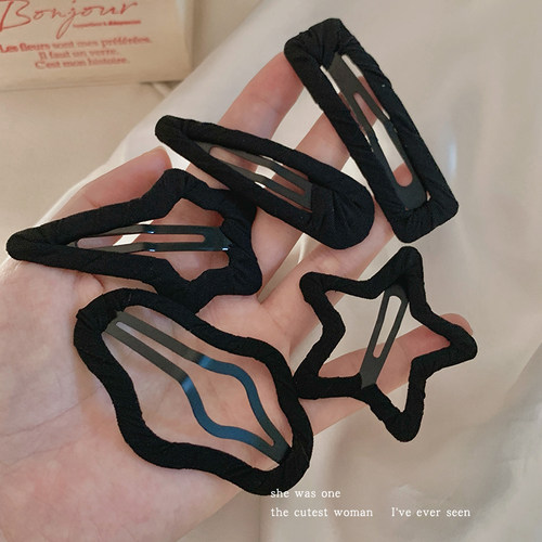 黑色星星发夹可爱少女bb夹