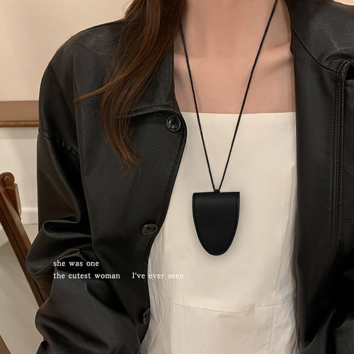 挂脖胸链纽扣眼镜夹颈链配饰女