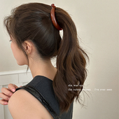 韩国简约气质高马尾扣夹一字夹复古扭扭夹发卡女香蕉夹子头饰发夹
