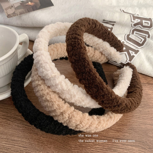 颗粒绒高颅顶洗脸压发发箍