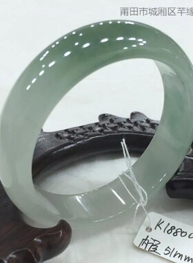 缅甸翡翠冰糯种油青飘花玉正圈手镯玉石老坑女士贵妃绿晴镯子送礼