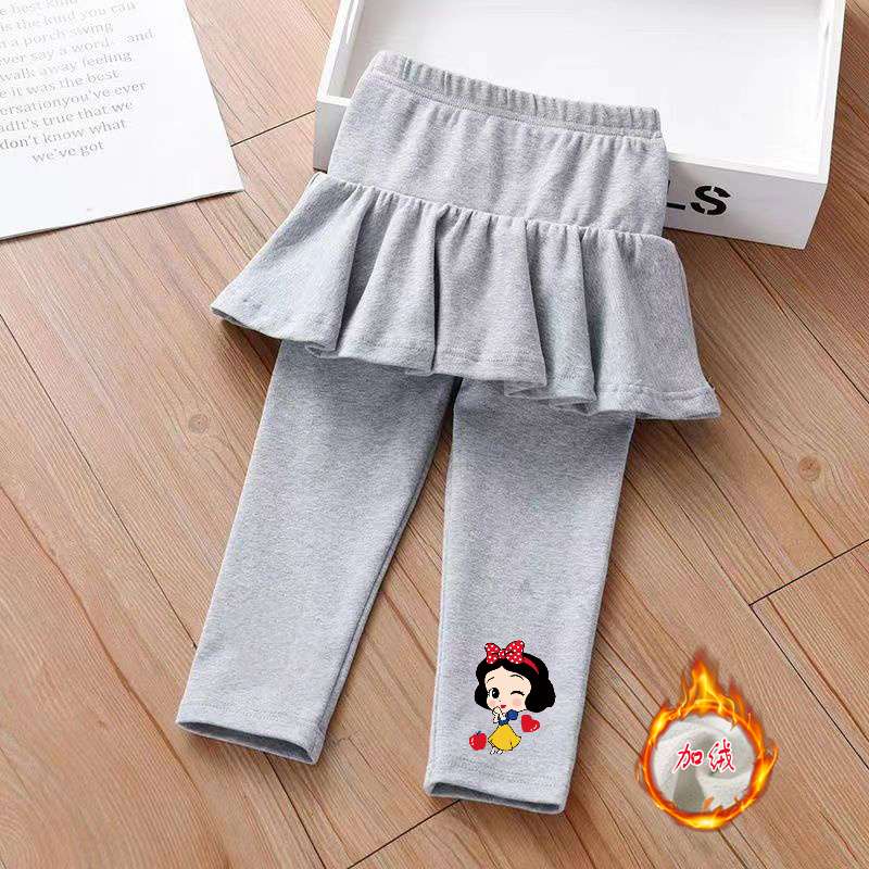女童打底裤加绒假两件裙裤冬季加厚裤子秋冬季2025新款外穿裤裙潮