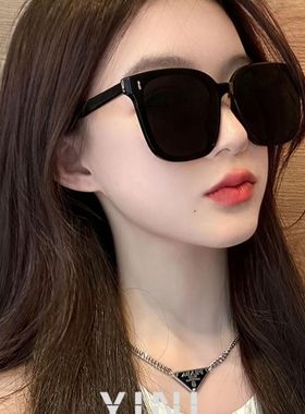 网红新款墨镜太阳镜夏季男女款大脸显瘦方框太阳眼镜