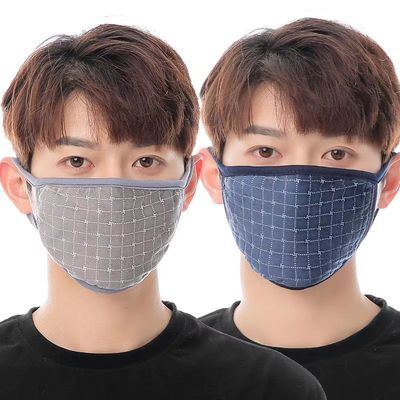 秋冬季防寒保暖棉布口罩户外骑行防风防尘护脸防冻面罩可清洗男女