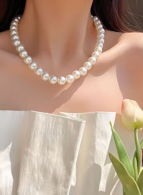 法式珍珠项链女小众高级感气质百搭锁骨链2026年新款毛衣颈链