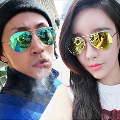 炫彩蛤蟆镜情侣款太阳镜男彩膜反光墨镜女司机眼镜夏季遮阳眼镜潮