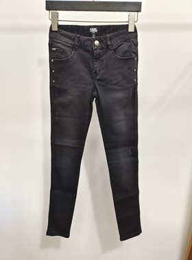 Karl Lagerfeld儿童黑色超酷潮款休闲牛仔裤VGCIC6612A 150/155
