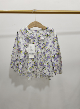 清仓110码雅莹童装女童纯棉时尚可爱长袖薄款衬衣VDEPC5307a-499