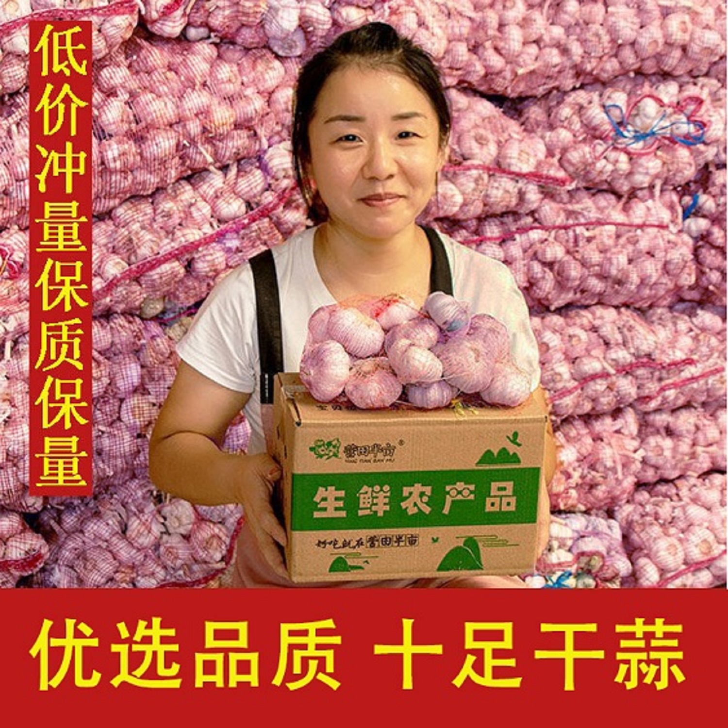 紫白皮干蒜大蒜头大蒜子五斤