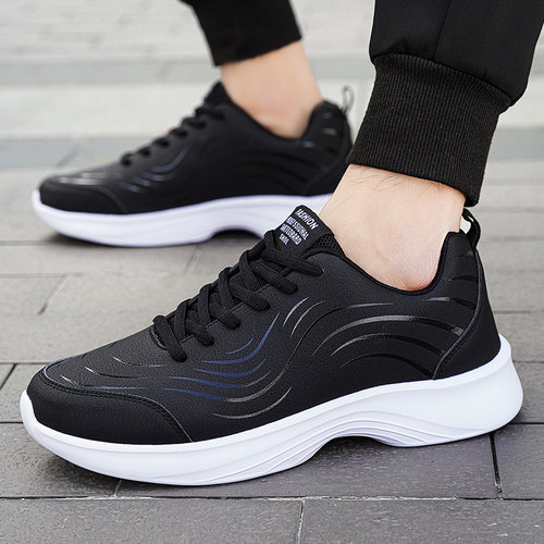 秋冬皮面男鞋防水防滑休闲运动鞋