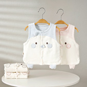 2岁 婴儿马甲春秋冬季 夹棉保暖背心男女宝宝马夹外穿薄棉衣服0