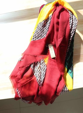 21年春季 英国订单桑蚕丝+棉围巾代工大牌围巾百变披肩大方巾毛边