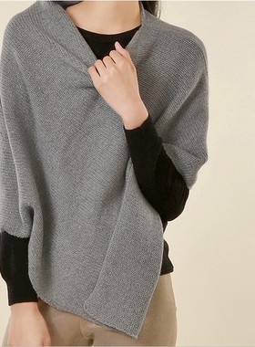 APC同款 经典NEW意单一线奢侈小众精品休闲宽松重磅白绒套头披风