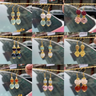 【霜翎阁】多款孤品仿定陵小葫芦包邮汉服耳坠环饰百搭古风典