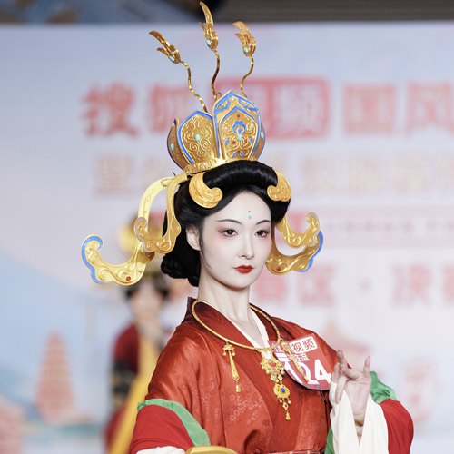 北魏礼佛图汉服发饰品套装