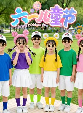 儿童啦啦队演出服多巴胺