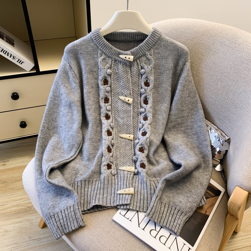 软糯毛衣开衫女宽松慵懒风减龄刺绣甜美针织衫外套上衣,女装针织衫/毛衣,衣嘉衣服饰 软糯毛衣开衫女宽松慵懒风减龄刺绣甜美针织衫外套上衣,女装针织衫/毛衣,衣嘉衣服饰