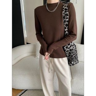 T恤打底衫 软糯亲肤简约半高领显瘦长袖 SN8295 万搭刚需款 司南