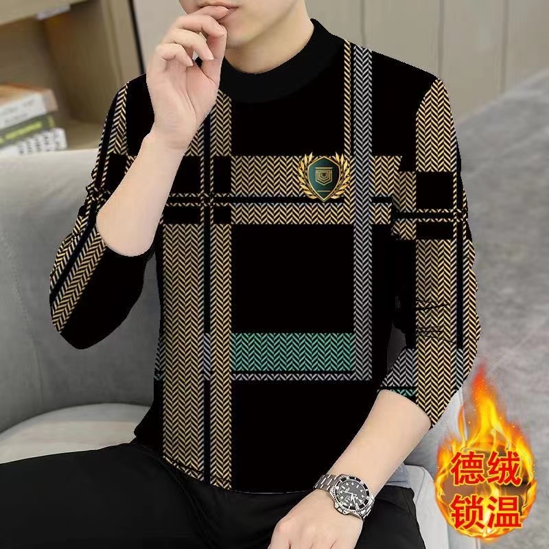 时尚潮流衣服德绒打底衫