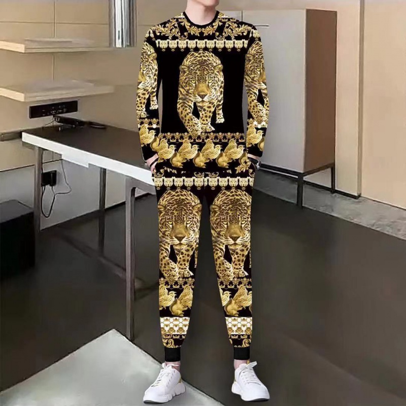 秋季精神小伙青年网红款长袖t恤