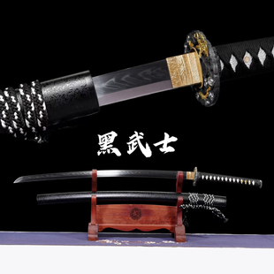 小日子黑武士打刀手工一体锻打T10钢覆土烧刃刀剑冷兵器未开刃