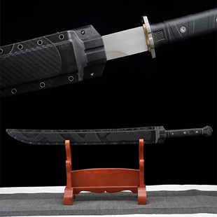 高性能K鞘雁翎刀一体锻打轨道钢刀剑绣春刀冷兵器未开刃