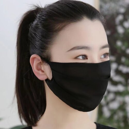 100%桑蚕丝真丝口罩春夏季薄款可水洗易呼吸防晒防紫外线双层透气