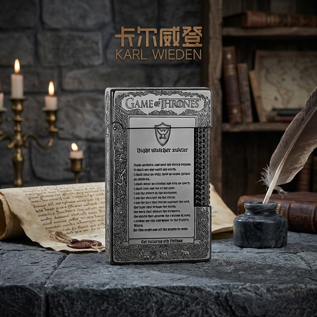 【送赠品】KW卡尔威登朗声煤油打火机高级送礼冰与火黑商务收藏男
