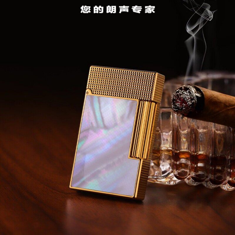 KW卡尔威登朗声煤油打火机高级送男友生日礼物侧滑贝壳金商务男士