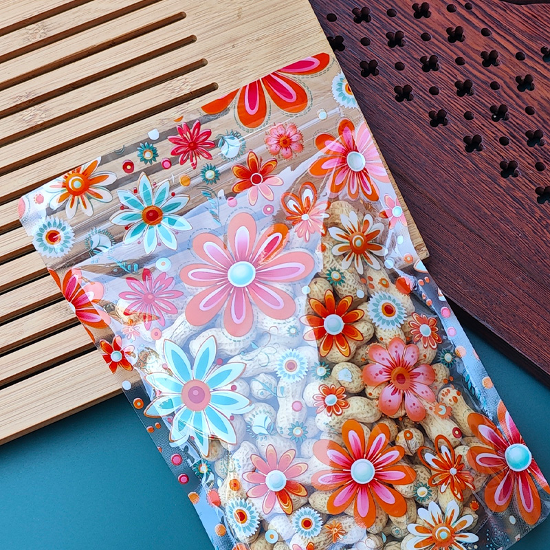 印花食品级透明自立包装袋高清通用自封夹链袋超市干果零食密封袋