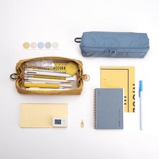 小津制笔袋Pouch+原创小众防水复古纯色大容量学生文具收纳笔袋
