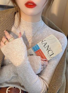 半高领毛衣女秋冬新款针织衫修身显瘦内搭长袖百搭洋气打底衫上衣