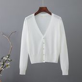 薄款 防晒吊带外搭空调衫 配裙子 女短款 上衣冰丝针织开衫 披肩夏季