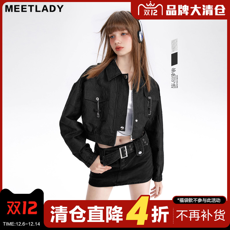 肌理感夹克外套MEETLADY/米莱达