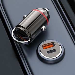車載充電器適用iphone蘋果16PD點煙器轉(zhuǎn)換usb超級快充汽車子彈頭